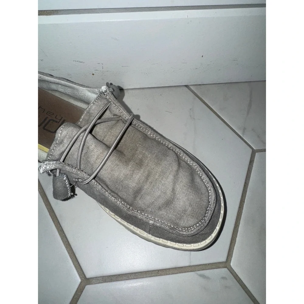 Hey Dude Wendy Chambray Braid Gray Women's Slip On Shoes‎ Size 8